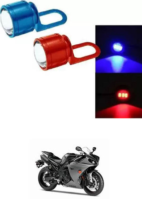E-Shoppe Strobe Light Red Blue Auto Flashing Eagle Eye For YZF R1 Interior Light Motorbike LED for Yamaha (12 V, 24 W)(Universal For Bike, Pack of 2)