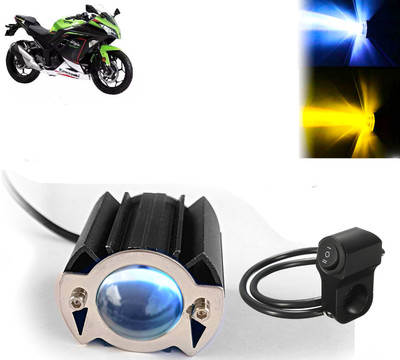AUTO PEARL Spot Light White & Yellow color Super Bright with one Black Switch C68 Fog Lamp Motorbike LED for Kawasaki (12 V, 40 W)(Ninja 300, Pack of 1)