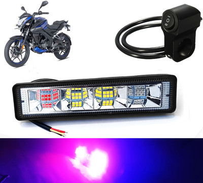 AUTO PEARL 6-inch 24LED Yellow/White/Red/Blue & Flashing Led Fog Light with Switch A73 Fog Lamp Motorbike LED for Bajaj (12 V, 18 W)(Pulsar 160 NS DTS-i, Pack of 1)