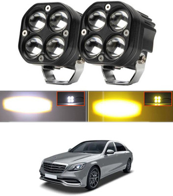 MSNP 40W/4led White & Yellow Spotlight Universal For Car & Bike 191 Fog Lamp Car, Motorbike LED for Mercedes Benz (12 V, 40 W)(Universal For Car, Pack of 2)