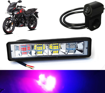 AUTO PEARL 6-inch 24LED Yellow/White/Red/Blue & Flashing Led Fog Light with Switch A65 Fog Lamp Motorbike LED for Bajaj (12 V, 18 W)(Pulsar 220, Pack of 1)