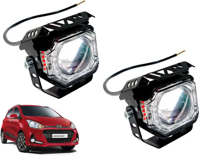 AUTO PEARL Yellow/White & Multi Flicker Red/Blue High Beam Led for I10 Grand 2017 Fog Lamp Car LED for Hyundai (12 V, 30 W)(i10, Pack of 2)