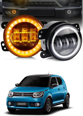 GONAMA Universal 4 inch White Amber Ring DRL Fog Light Round Light LED Fog Lamp sg230 Car Fancy Lights(Multicolor)