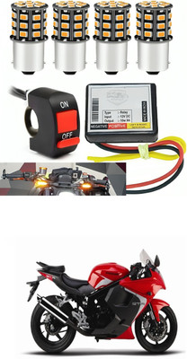 GONAMA Front, Rear LED Indicator Light for TVS Max 4R(White, Yellow)