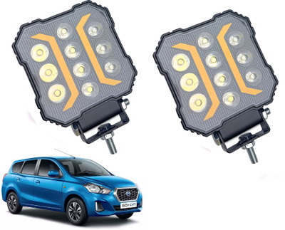 AUTO PEARL 10LED Foglight Flashing Light, Work Spot White-Yellow Lights C114 Fog Lamp Car LED for Datsun (12 V, 30 W)(Go+, Pack of 2)