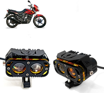 AUTO PEARL 2Lens LED White/Yellow/Red High Beam Led with Flashing for Flame DS 125 Fog Lamp Motorbike LED for TVS (12 V, 30 W)(Flame DS125, Pack of 2)