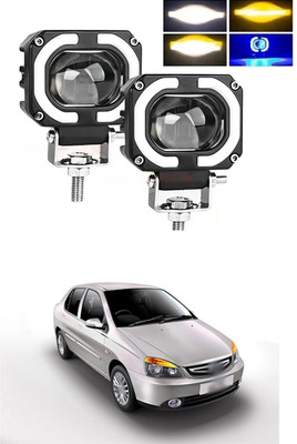 GONAMA Fog Headlight Light Offroad Truck Angel Eye LED Portable Spotlights Driving s434 Brake Light Car, Motorbike LED for TVS (12 V, 40 W)(Wego, Pack of 2)