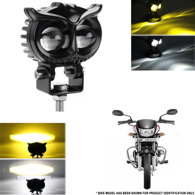 Autoinnovation Original OWL Shaped Fog Yellow-White Flash light 9V-60V 20W for Bike-22 Headlight Motorbike LED for Hero (12 V, 20 W)(HF Dawan, HF Deluxe, Universal For Bike, Pack of 1)