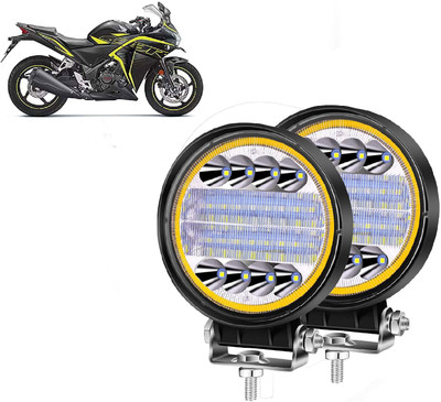 AUTO PEARL 24LED Round 3-Mode White and Yellow light High Beam Led for CBR 250 R Fog Lamp Motorbike LED for Honda (12 V, 72 W)(CBR 250R)
