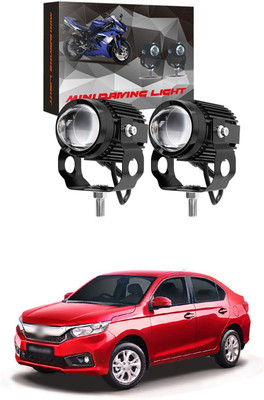 GONAMA Motorcycle LED Driving Fog Light 40W White and Amber LED Projector Light sg418 License Plate Light Car, Motorbike LED for TVS (12 V, 40 W)(Victor, Pack of 2)