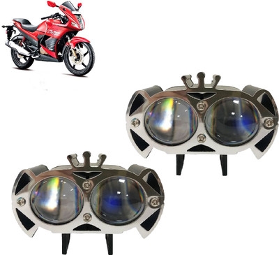 AUTO PEARL 2-Lens DevilEye Dual Color Crown Emitting Diode Led for Karizma Fog Lamp Motorbike LED for Hero (12 V, 12 W)(Karizma, Pack of 2)
