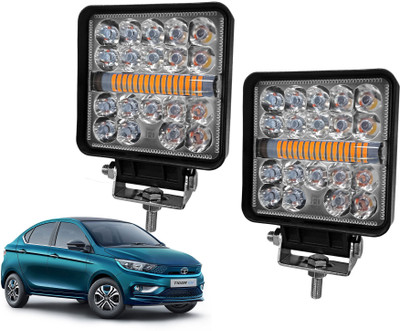 AUTO PEARL 4 inch Square 35Led Auxiliary Amber DRL Spot Light Off Road Light for Car 374 Fog Lamp Car LED for Tata (12 V, 30 W)(Tigor, Pack of 2)