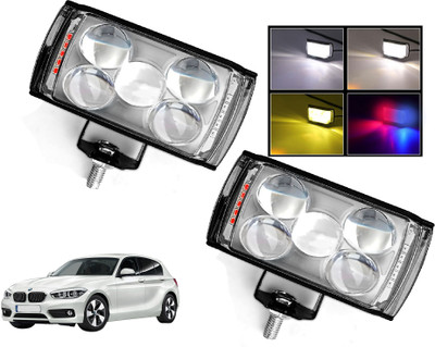 AUTO PEARL 5-EYE Lens Foglight, White, Yellow & Blue-Red Amber Auxiliary Projector Led Y283 Fog Lamp Car LED for BMW (12 V, 15 W)(1 Series)