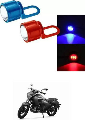 E-Shoppe Strobe Light Red Blue Auto Flashing Eagle Eye For Intruder Interior Light Motorbike LED for Suzuki (12 V, 24 W)(Universal For Bike, Pack of 2)