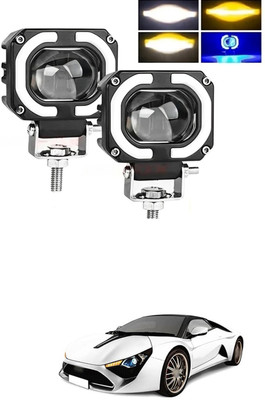 GONAMA Fog Headlight Light Offroad Truck Angel Eye LED Portable Spotlights Driving s359 Headlight Car, Motorbike LED (12 V, 40 W)(Universal For Bike, Pack of 2)