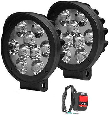 DSTECHBAR 9 led cap 27 watt led light Pair with switch Fog Lamp Car, Motorbike, Truck, Van LED (12 V, 27 W)(Universal For Bike, Universal For Car, Pack of 2)
