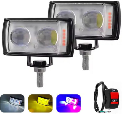 JAQUMA LED Fog Lamp Unit for Hero, Honda, KTM, Bajaj, Universal For Car Hummer H2, Thar, Grand Vitara, Range Rover