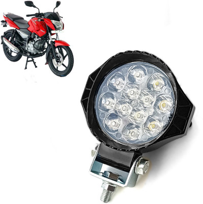 AUTO PEARL 12-LED Round Foglight Ultra Bright White Spot light for Pulsar 135 LS DTS-i Fog Lamp Motorbike LED for Bajaj (12 V, 20 W)(Pulsar 135 LS, Pack of 1)