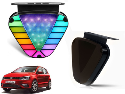 AUTO PEARL 1PC Color Triangle Brake Light, Anti-Rear-End Collision Strobe Tail Light A281 Tail Light Car LED for Volkswagen (12 V, 25 W)(Polo, Pack of 1)