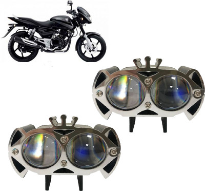 AUTO PEARL 2-Lens DevilEye Dual Color Crown Emitting Diode Led for Pulsar 180 DTS-i Fog Lamp Motorbike LED for Bajaj (12 V, 12 W)(Pulsar 180 DTS-i)