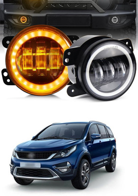 GONAMA Universal 4 inch White Amber Ring DRL Fog Light Round Light LED Fog Lamp sg228 Car Fancy Lights(Multicolor)