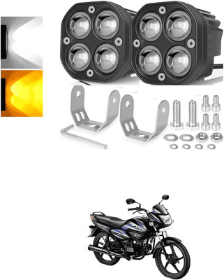 LOVMOTO Front, Rear LED Indicator Light for Hero Splendor NXG(White, Amber)