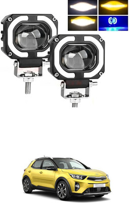 GONAMA Fog Headlight Light Offroad Truck Angel Eye LED Portable Spotlights Driving s252 Brake Light Car, Motorbike LED for TVS (12 V, 40 W)(Universal For Bike, Pack of 2)