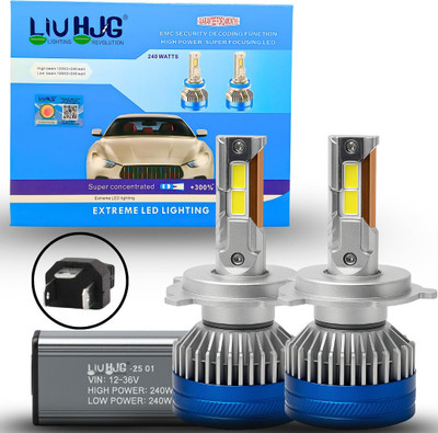 LIU HJG 240 Watt H4 Headlight Bulb Headlight Car, Motorbike, Truck LED (12 V, 240 W)(Universal For Bike, Universal For Car, Pack of 2)