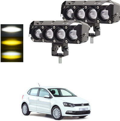 GONAMA Universal 5 inch LED Driving Fog Lights 120W White and Amber LED Projector sg24 Dash Light Car, Motorbike LED for Toyota (12 V, 40 W)(Etios Cross, Pack of 2)