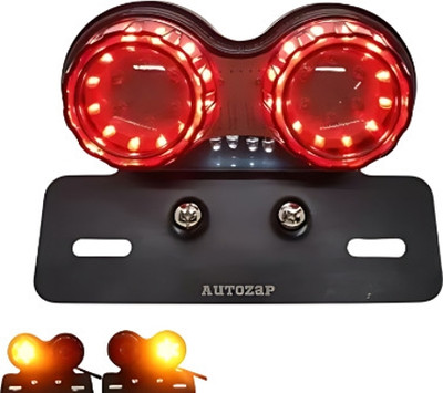Autozap Bike LED Tail Lamp Turn Signal Light Brake Number Plate Holder Lights Indicator Light Motorbike LED (12 V, 12 W)(Universal For Bike, Pack of 1)