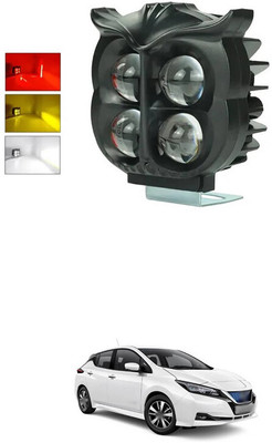 LOVMOTO Universal 4 LED Owl shape Spotlights Fog Lights Hi/Low,Red Angle & Flashing s297 Fog Lamp Car, Motorbike LED for Nissan (12 V, 30 W)(Evalia)