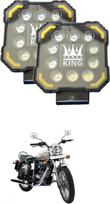 GONAMA Universal For All Motorcycle Fog Light Spot Projector Yellow And White SG1866 Car Fancy Lights(Multicolor)