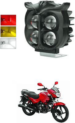 LOVMOTO Universal 4 LED Owl shape Spotlights Fog Lights Hi/Low,Red Angle & Flashing s146 Interior Light Car, Motorbike LED for Hero (12 V, 30 W)(Universal For Bike, Pack of 1)
