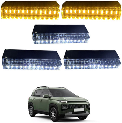 ABJD Car (No Drilling/Easy Install) Waterproof 5Pcs UFO Roof Marker Light-102 Fog Lamp Car, Truck, Van LED for Hyundai (12 V, 55 W)(Exter, Pack of 5)