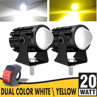 ZYO Mini Drive LED Fog Light Projector Lens Spotlight High and Low Beam With Switch Fog Lamp Motorbike, Car LED (12 V, 40 W)(Universal For Car, Universal For Bike)