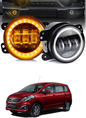 GONAMA Universal 4 inch White Amber Ring DRL Fog Light Round Light LED Fog Lamp sg87 Car Fancy Lights(Multicolor)