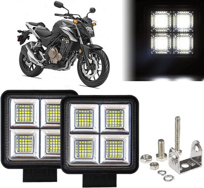 AUTO PEARL 64 LED 192W Fog Light Super Bright With Mounting Brackets for CB 500 Fog Lamp Motorbike LED for Honda (12 V, 192 W)(CB 500F, Pack of 2)