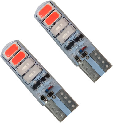 Wizzo 2 Pieces DC 12 Volt 8 Watt Red & Blue Blinker Parking LED Light Bulb Auto Flash Interior Light Motorbike LED (12 V, 8 W)(Universal For Car, Pack of 2)