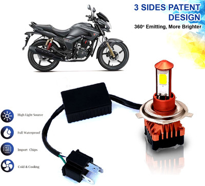 AUTO PEARL High Brightness CYT Headlight Bulb H4 White LED with Cooling Fan for Hunk Fog Lamp Motorbike LED for Hero (12 V, 40 W)(Hunk, Pack of 1)