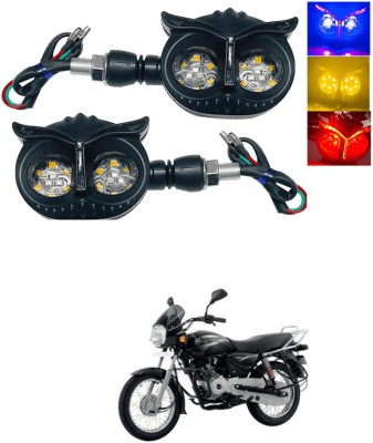 LOVMOTO Front, Rear LED Indicator Light for Bajaj Universal For Bike(Multicolor)