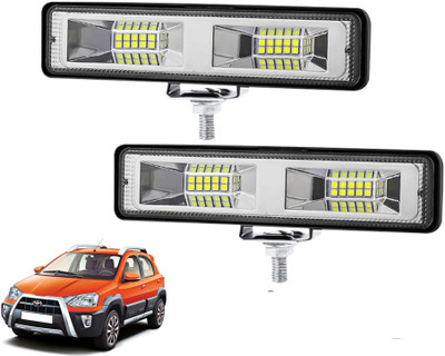 AUTO PEARL 5.7 Inch 48W Auxiliary Light Bar White Color Work Spot Light for Car A142 Fog Lamp Car LED for Toyota (12 V, 48 W)(Etios Cross, Pack of 2)