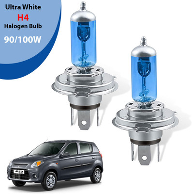 AUTO PEARL H4 Halogen Headlight bulb 90/100W 5000K Ultra White Low/High Beam Bulb (A55) Headlight Car, Truck, Van Halogen for Maruti Suzuki (12 V, 100 W)(Alto 800, Pack of 2)