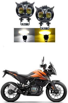FURIOUS3D Sleek Owl Shape LED Fog Light with Metal Body F-243 Fog Lamp Motorbike LED (12 V, 40 W)(Universal For Bike, Pack of 2)