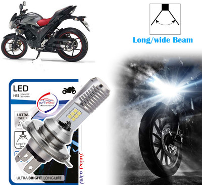 AUTO PEARL 2-Side 12Led Chips Motorcycle Bulb 7500K-12V-9W wide Beam Ultra Bright White E02 Headlight Motorbike LED for Suzuki (12 V, 9 W)(Gixxer, Pack of 1)