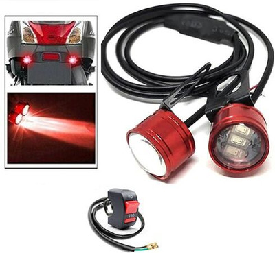 JKM traders Motorcycle LED Flashing Strobe light License Plate Led Daytime Running Led Tail Light Motorbike LED (12 V, 9 W)(Universal For Bike, Pack of 2)
