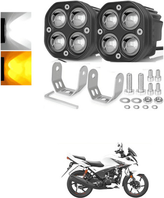 LOVMOTO Front, Rear LED Indicator Light for Hero Ignitor(White, Amber)
