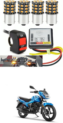 LOVMOTO Front, Rear LED Indicator Light for Bajaj Universal For Bike(White, Yellow)