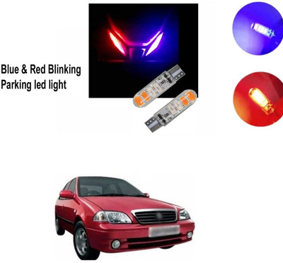 PRTEK T10 6 SMD Red Blue Flashing Style LED BULB for CAR X_167 Headlight Car LED for Maruti Suzuki (12 V, 60 W)(Esteem, Pack of 2)