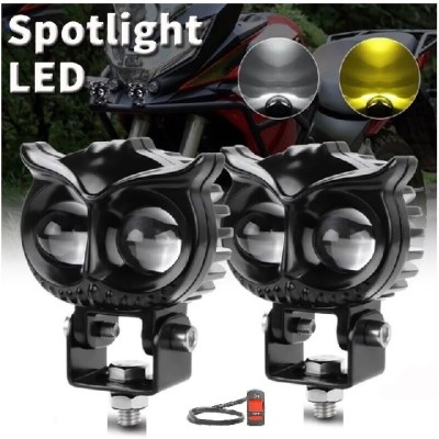 Bikers World Owl 2 Led Fog Lamp Motorbike LED for Royal Enfield (12 V, 15 W)(Classic 350, Classic 500, Bullet 350, Bullet 500, Thunderbird 350, Thunderbird 500, Himalayan, Continental GT, Pack of 2)