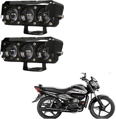 RAWAT 3 LED Metal Body Fog Light Lamp,White & Yellow Light With 4 Modes-445 Fog Lamp Car, Motorbike LED for Hero (12 V, 36 W)(Splendor NXG, Pack of 2)